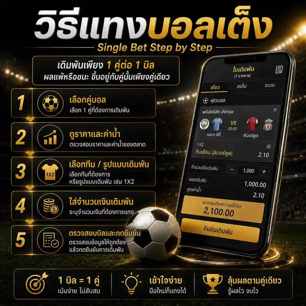 วิธีแทงบอลเต็ง